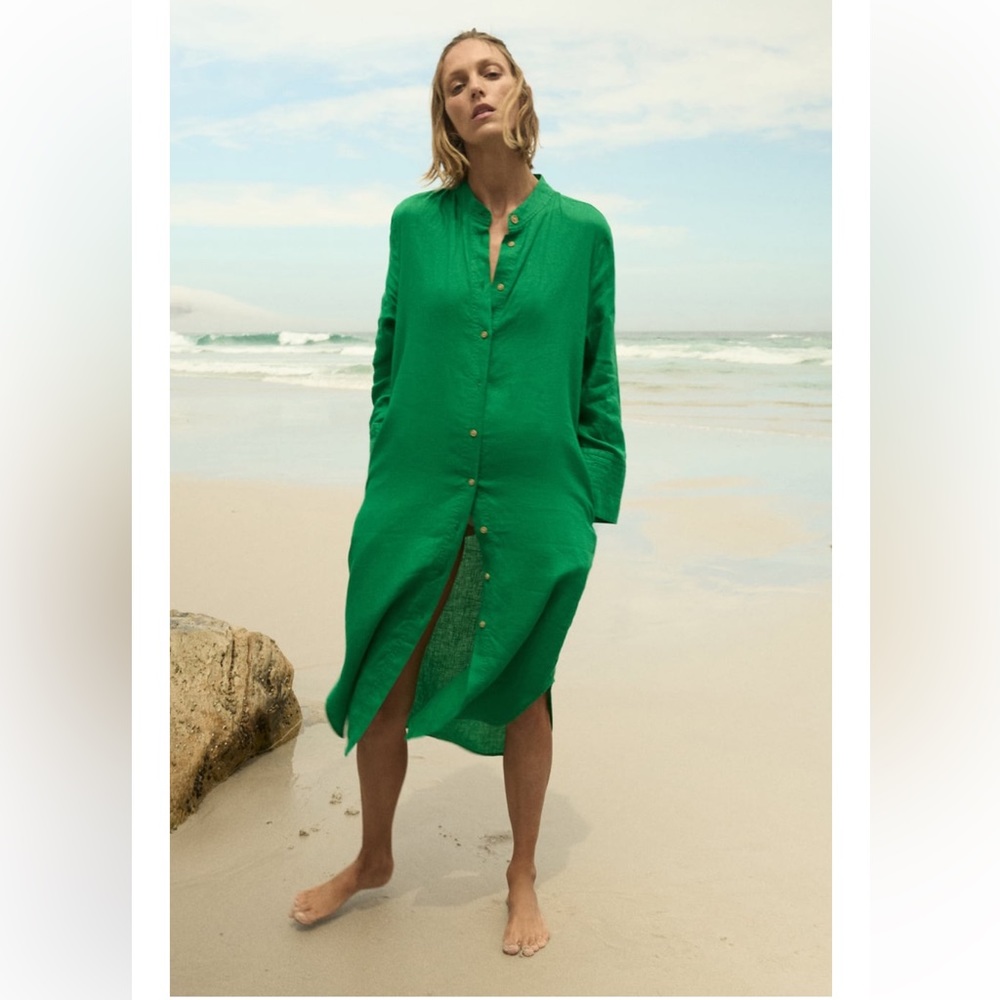 Zara linen tunic dress